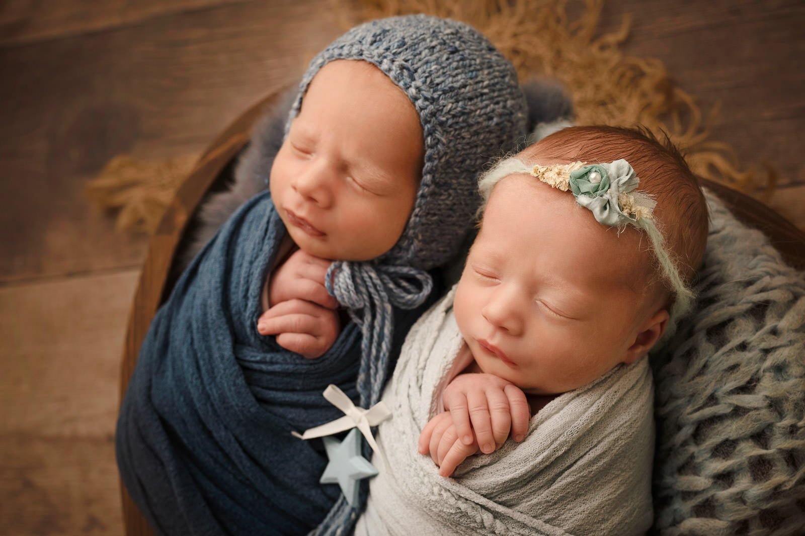 Adorable Newborn Rainbow Twins 3